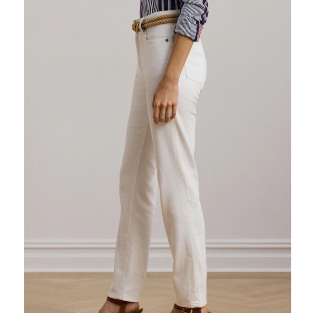 Lauren Ralph Lauren Cream High-Rise Pants